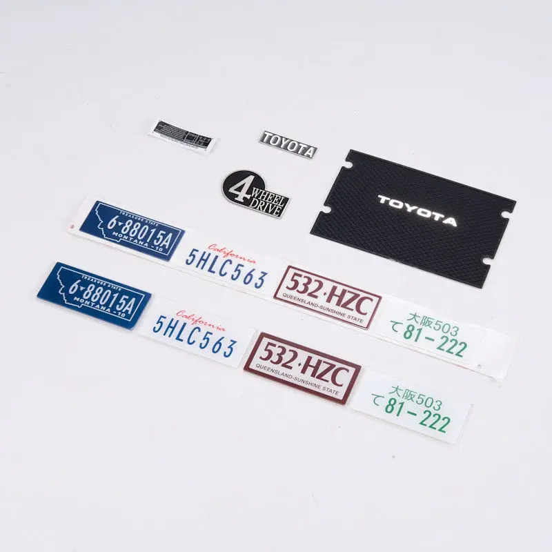 1:10 Toyota Fj40 Decal Sheet & Logo Plate 1