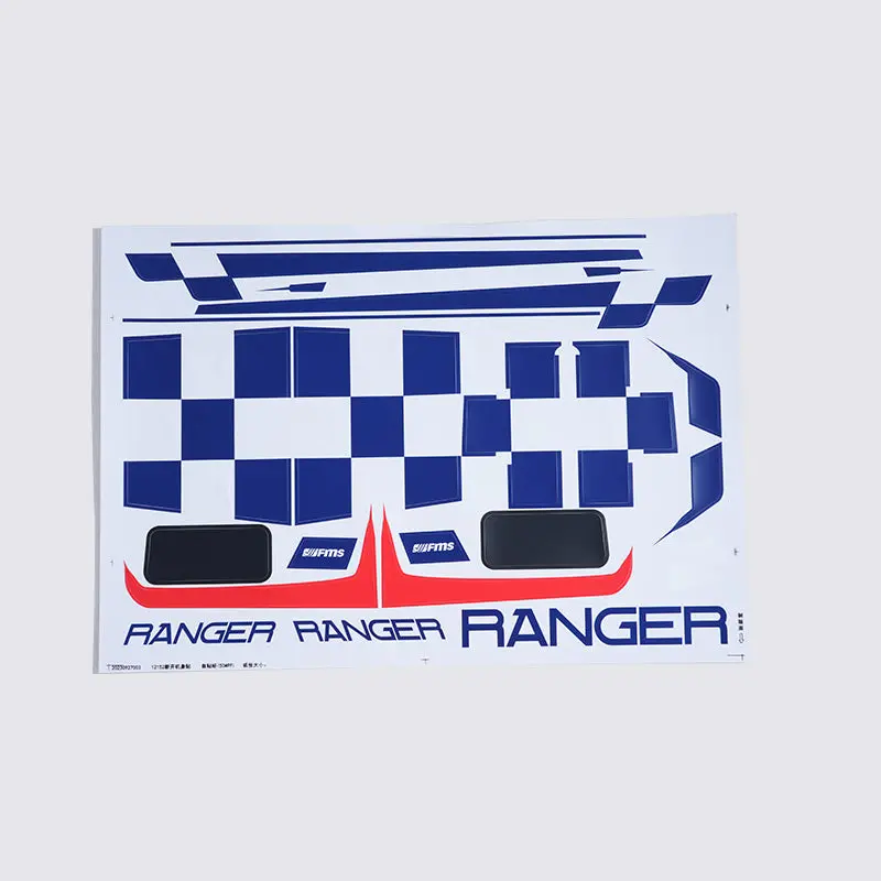 1220Mm Ranger V2 Decal Sheet (Red/Green/Yellow) 1