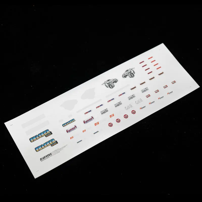 1:24 Smasher Blue Car Decal Sheet 1