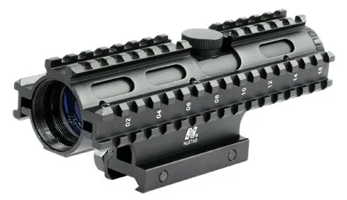 4X32 Compact Scope/3 Rail Sighting System Mil-Dot/Blue/Weaver Mount 1