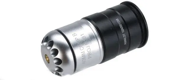 6Mmproshop 60Rd M381 40Mm Airsoft Grenade Shell - Silver / Black 1
