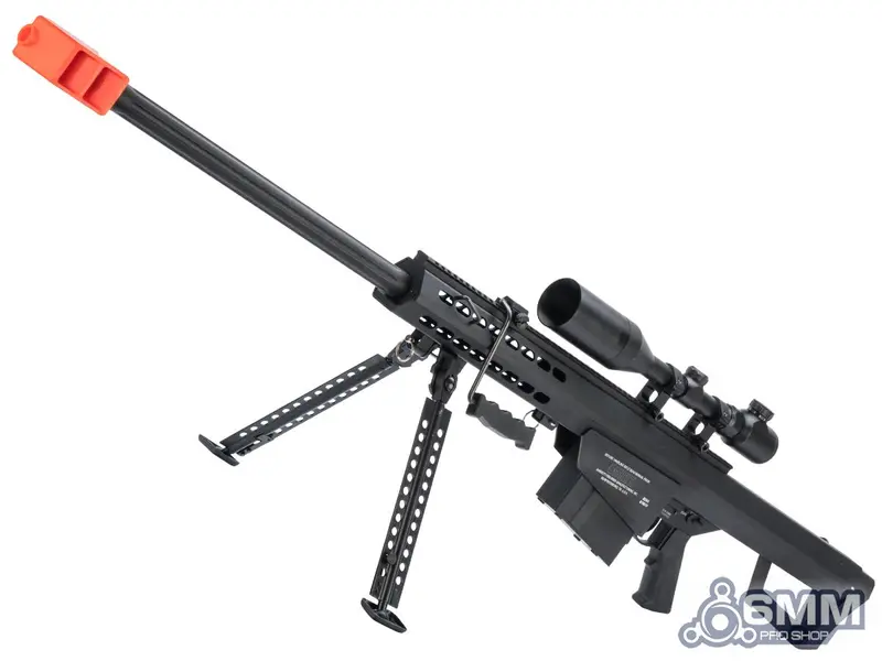 6Mmproshop Barrett Licensed M82a1 Bolt Action Powered Airsoft Sniper Rifle 1