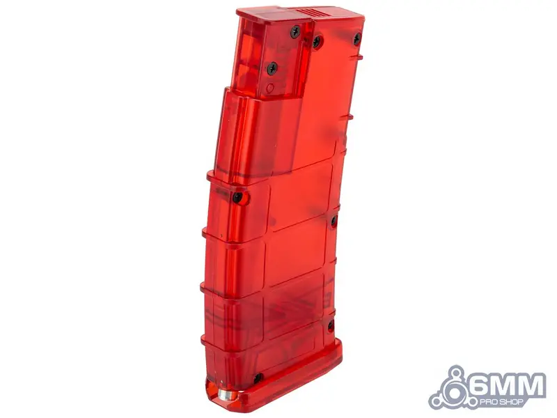 6Mmproshop Barrett Licensed Special Edition 500 Round Rifle Mag Size Airsoft Universal Bb Speed Loader - Barrett Special Edition Red 1