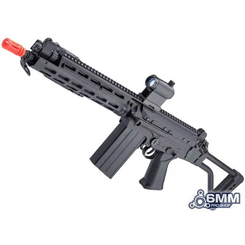 6Mmproshop Fal Carbine Airsoft Aeg W/ M-Lok Handguard - Carbine Barrel - Folding Stock 1