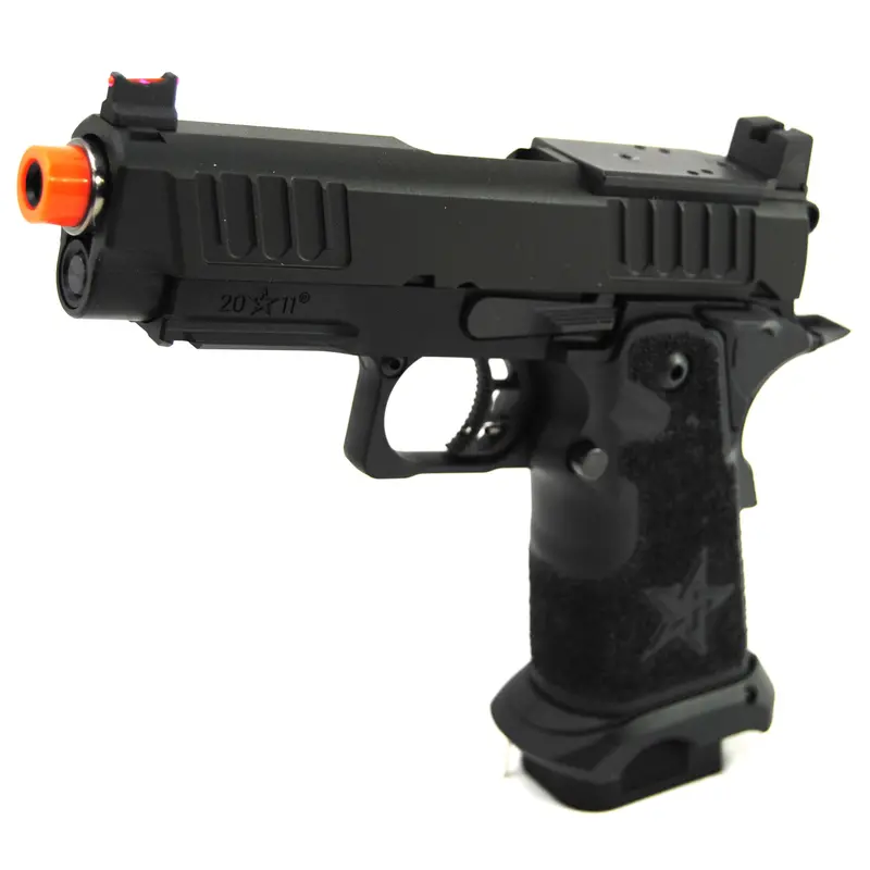 6Mmproshop Staccato Licensed C2 Compact 2011 Gas Blowback T8 Airsoft Pistol - Black - Green Gas 1