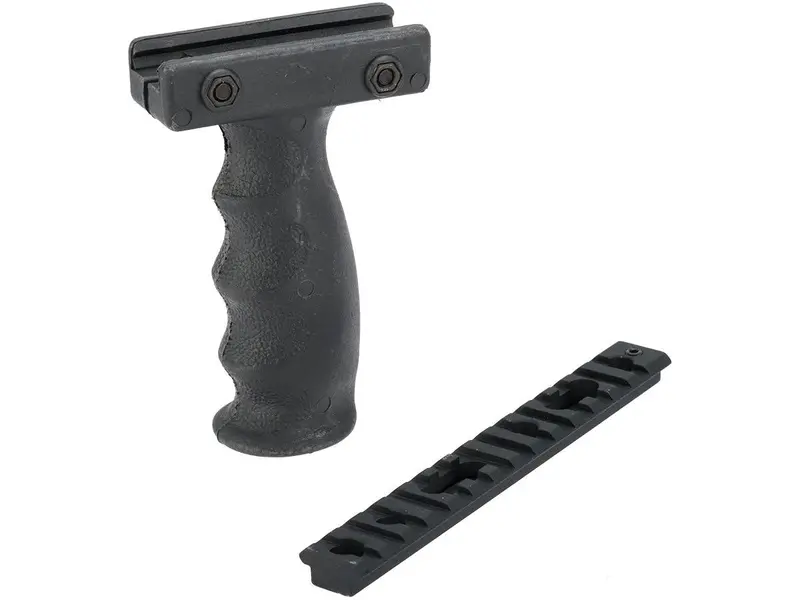 Aim Sports Ergonomic Vertical Rifle Grip W/ 6" Rail Section 1