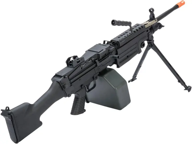 A&K / Cybergun Fn Licensed "Middleweight" M249 Saw Airsoft Machine Gun Version: Mk Ii - Black 1