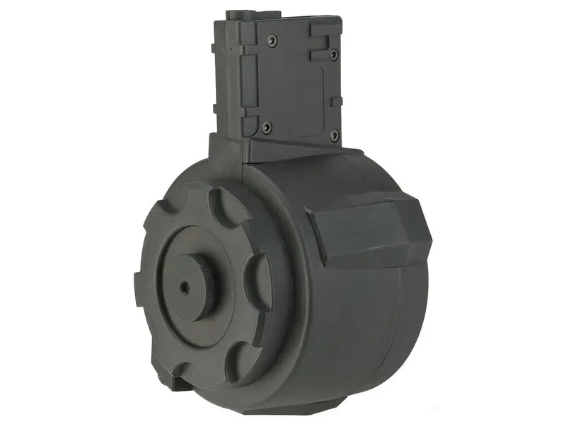 Angel Custom 1500 Round Firestorm Combo Airsoft Aeg Drum Flashmag W/ M4 Adapter - Black 1