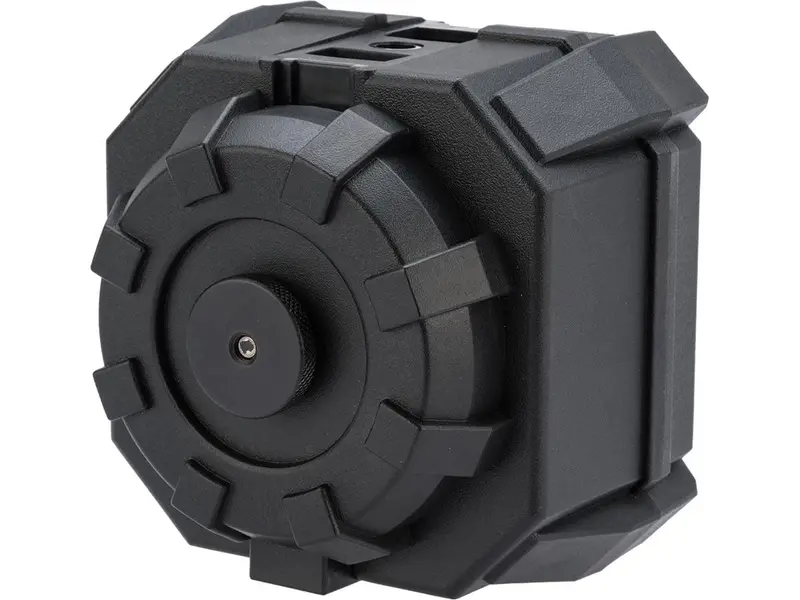 Angel Custom 2000 Round "Blok" Thunderstorm Airsoft Aeg Drum Flashmag - Black 1