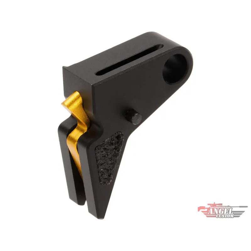 Angel Custom Cnc Enhanced Flat Front Competition Style Trigger For Kwa Atp Gas Blowback Airsoft Pistols - Black/Gold 1
