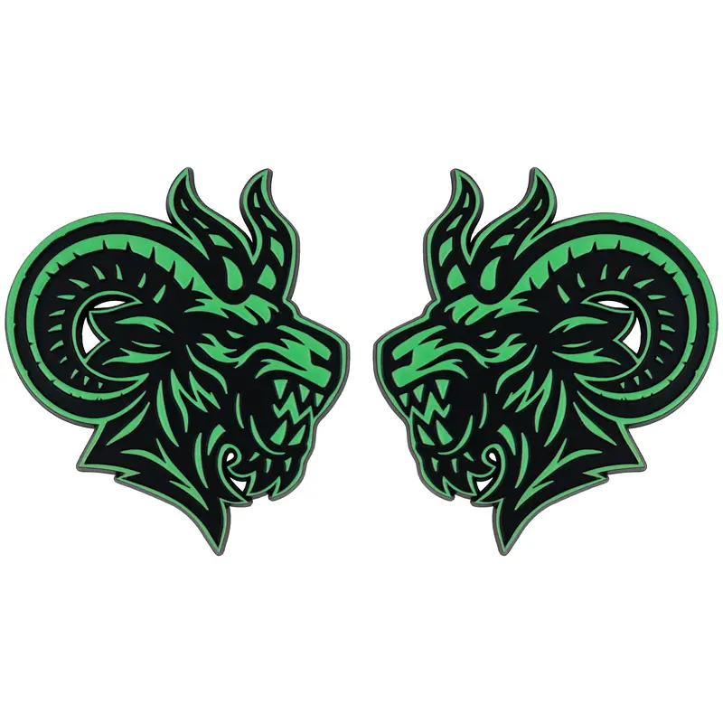 Angry Goat Emblem - Left & Right - Green 1