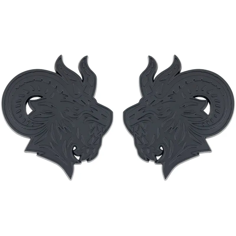 Angry Goat Emblem - Left & Right - Matte Black 1