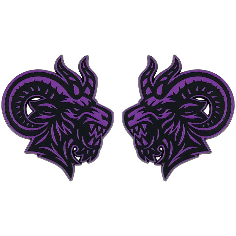 Angry Goat Emblem - Left & Right - Purple 1