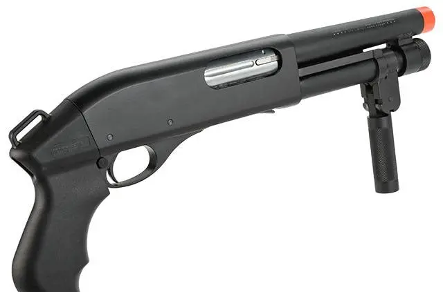 Aps Cam870 Shell Ejecting Tactical Pump Action Gas Airsoft Mkii Shotgun - M870 Aow 1