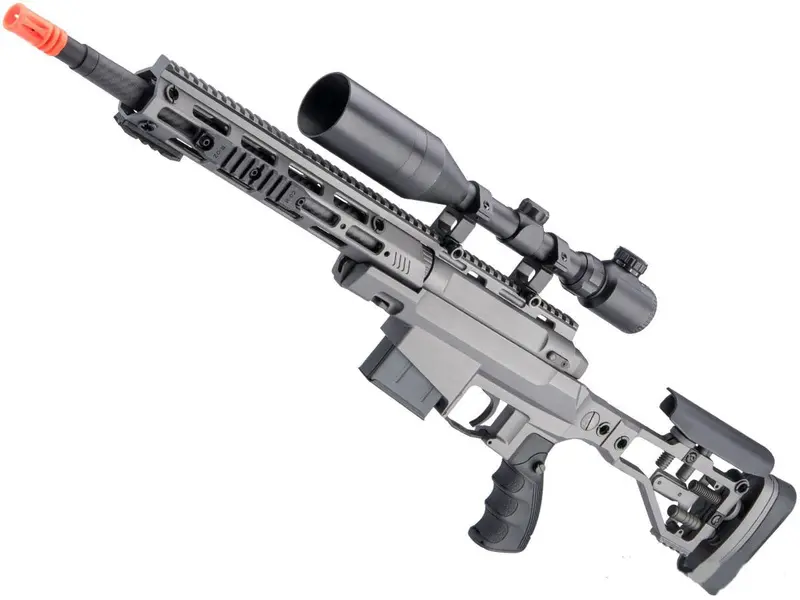 Ares Msr303 Quick-Takedown High Powered Spring Airsoft Sniper Rifle - Titanium 1