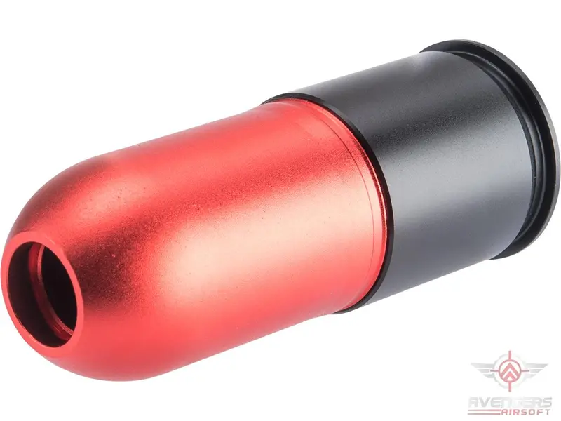 Avengers 40Mm Airsoft Gas Grenade Shell - 55Rd Multi-Purpose - Matte Red 1