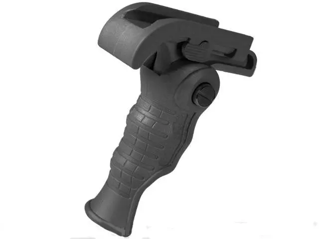 Avengers Airsoft Tactical Ergonomic Folding Vertical Support Grip For Ris - Black 1