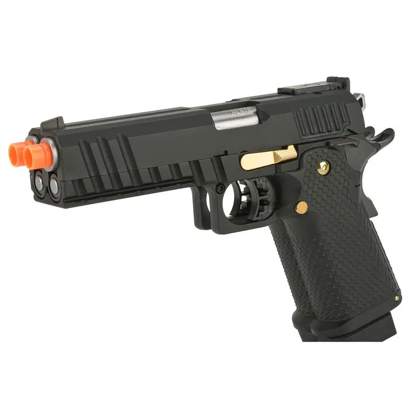 Aw Custom Hx21 "Pepper Box" Double Barrel 1911 Hi-Capa Gas Blowback Airsoft Pistol 2