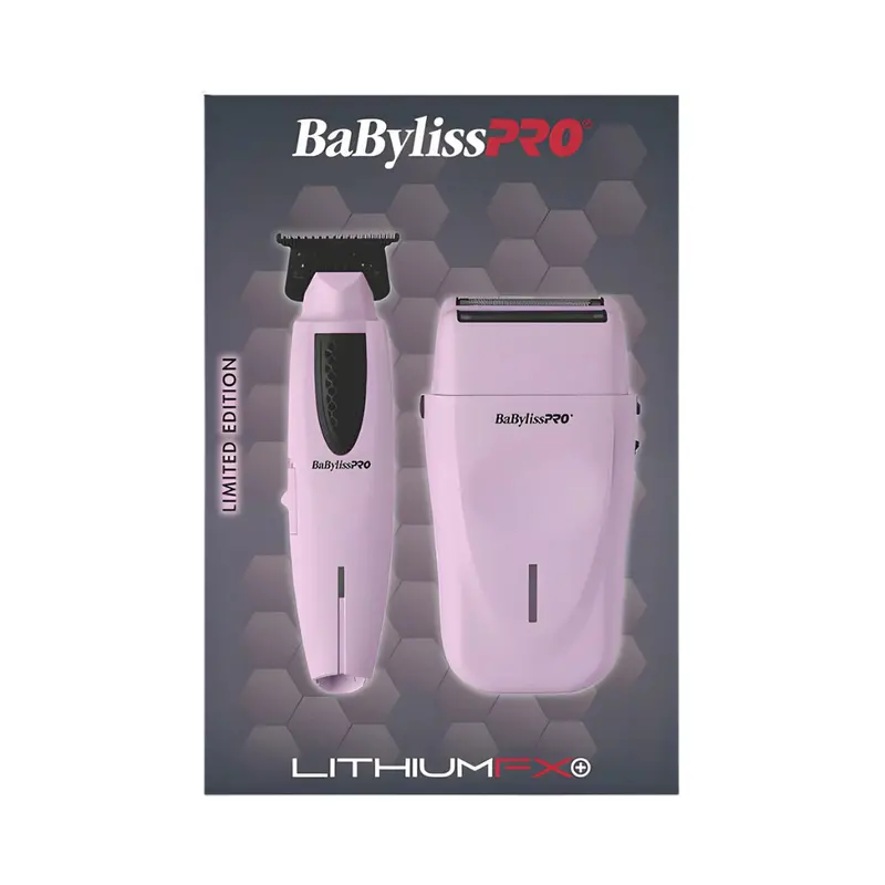 Babylisspro Limited Edition Lithiumfx+ Trimmer & Double-Foil Shaver Prepack – Pink | Professional Grooming Duo 1
