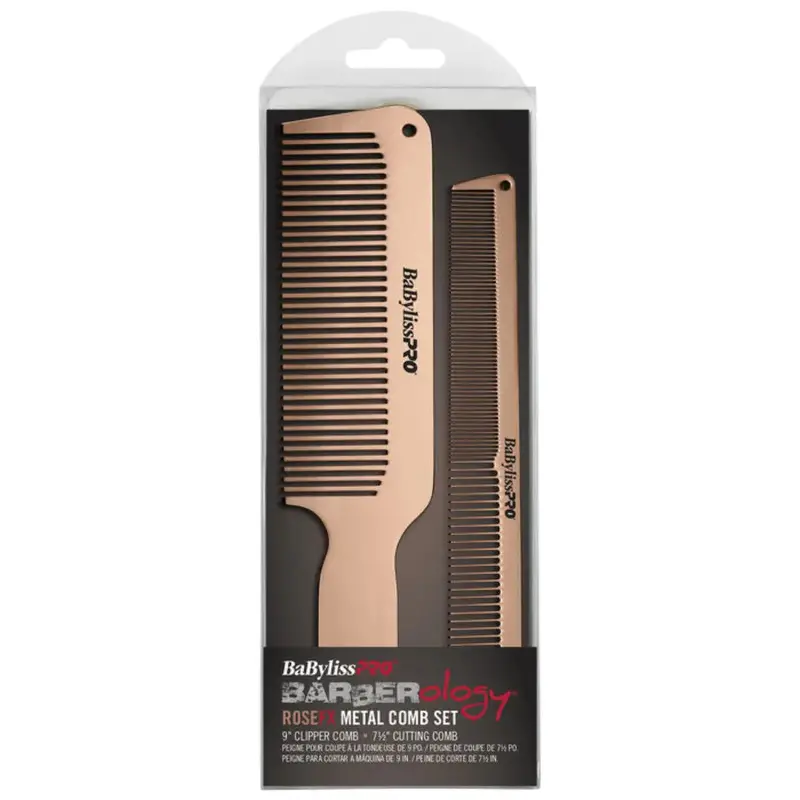 Babylisspro® Rosefx Metal Comb 2-Pack- Rose Gold 1