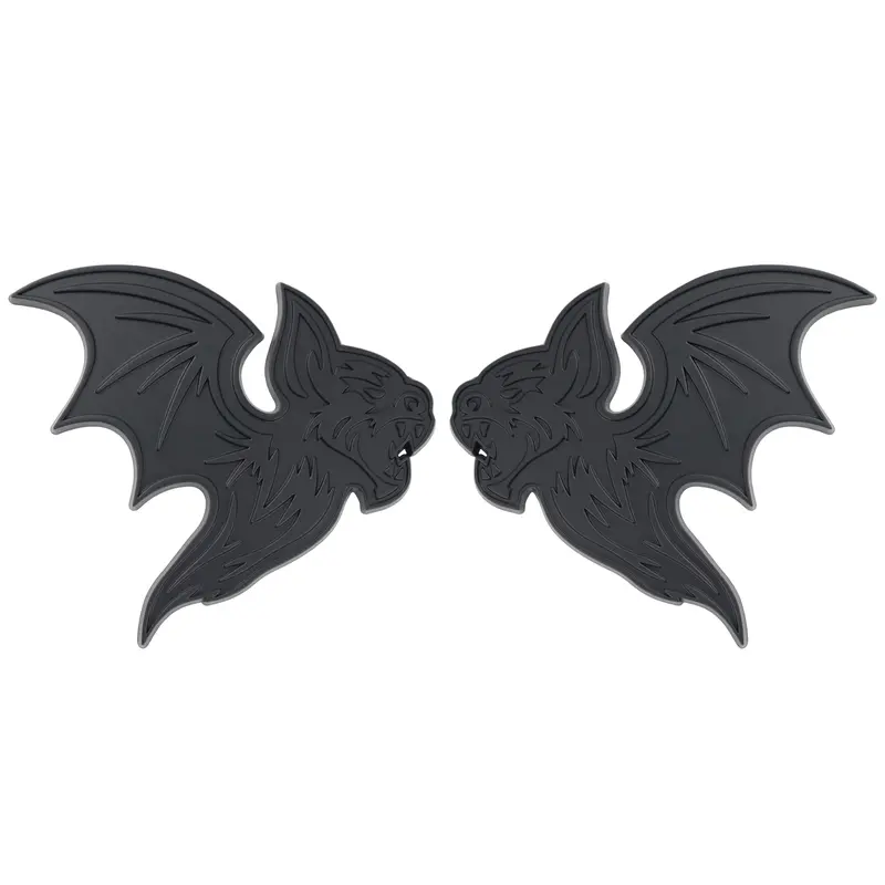 Bat Emblem - Left & Right - Matte Black 1