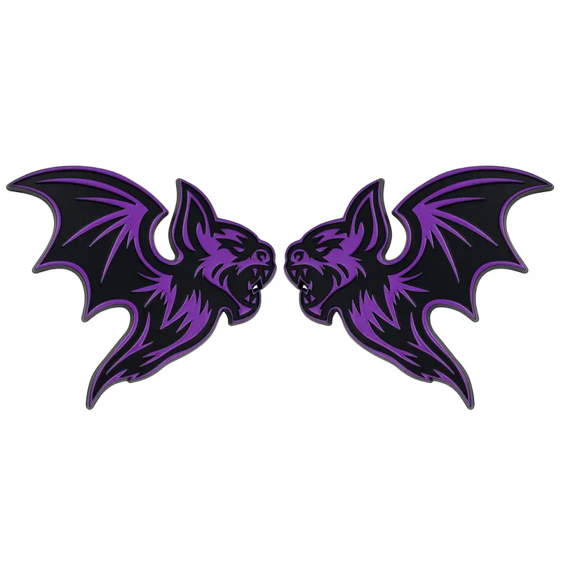 Bat Emblem - Left & Right - Purple 1