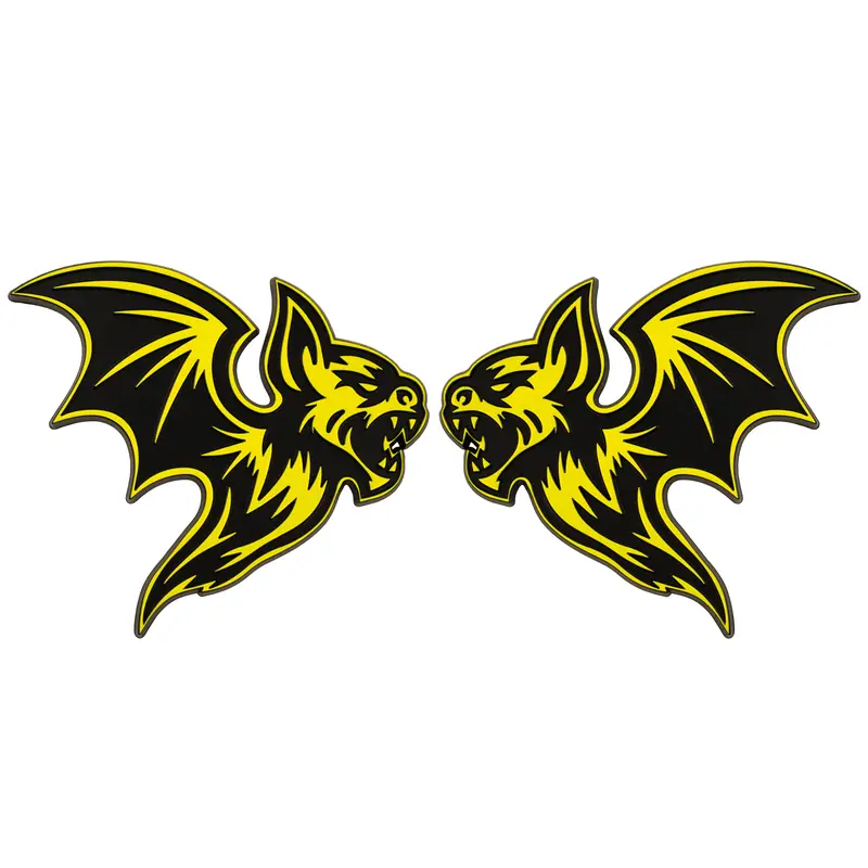 Bat Emblem - Left & Right - Yellow 1