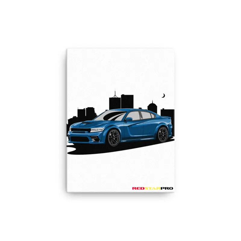 Blue Sport Car - Canvas Print 2