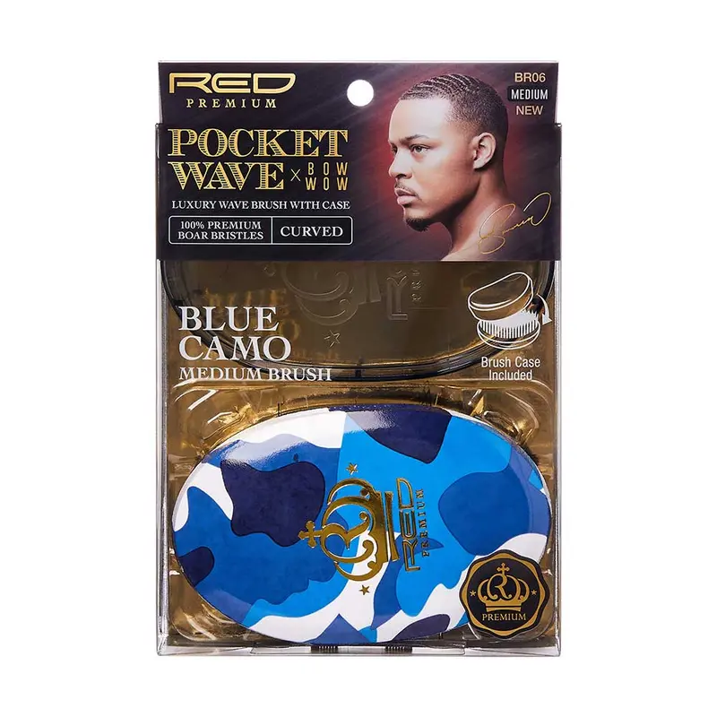 Bow Wow X Pocket Wave Medium Boar Brush With Case By Red By Kiss 1