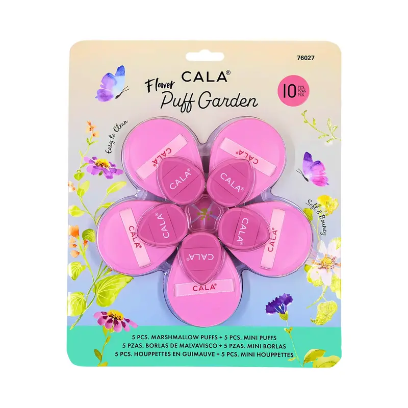 Cala Flower Puffs Garden Blending Sponges – 10 Pcs | Soft, Reusable Makeup Applicators 1