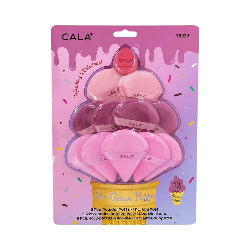 Cala Ice-Cream Puffs Blending Sponges – 12 Pcs | Reusable Makeup Blenders 1