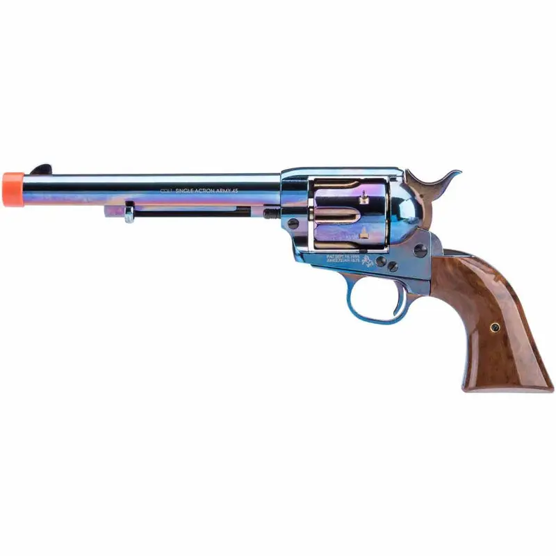 Colt Saa .45 Peacemaker Gas Powered Airsoft Revolver - Cavalry Barrel - Blued 1