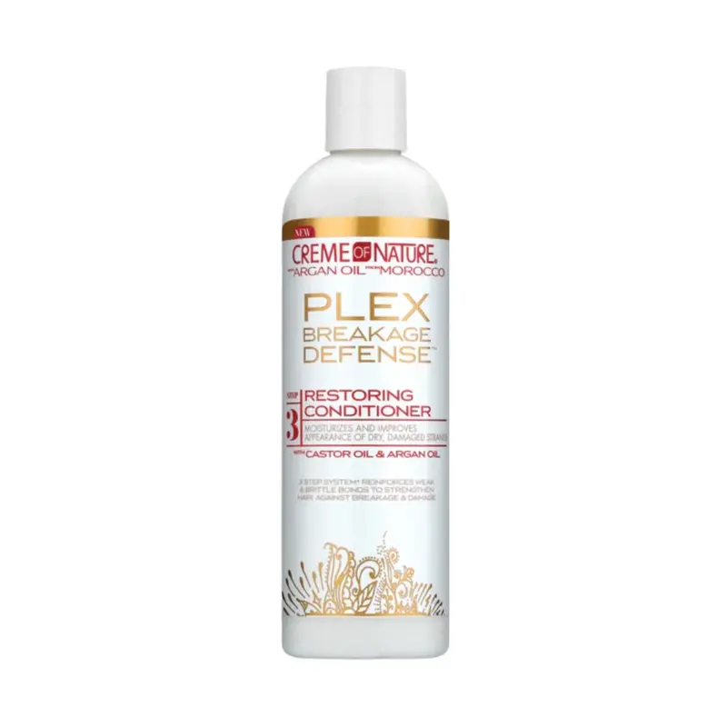 Creme Of Nature Plex Breakage Defense Restoring Conditioner With Castor & Argan Oil | Strengthening Moisture – 12 Oz 1