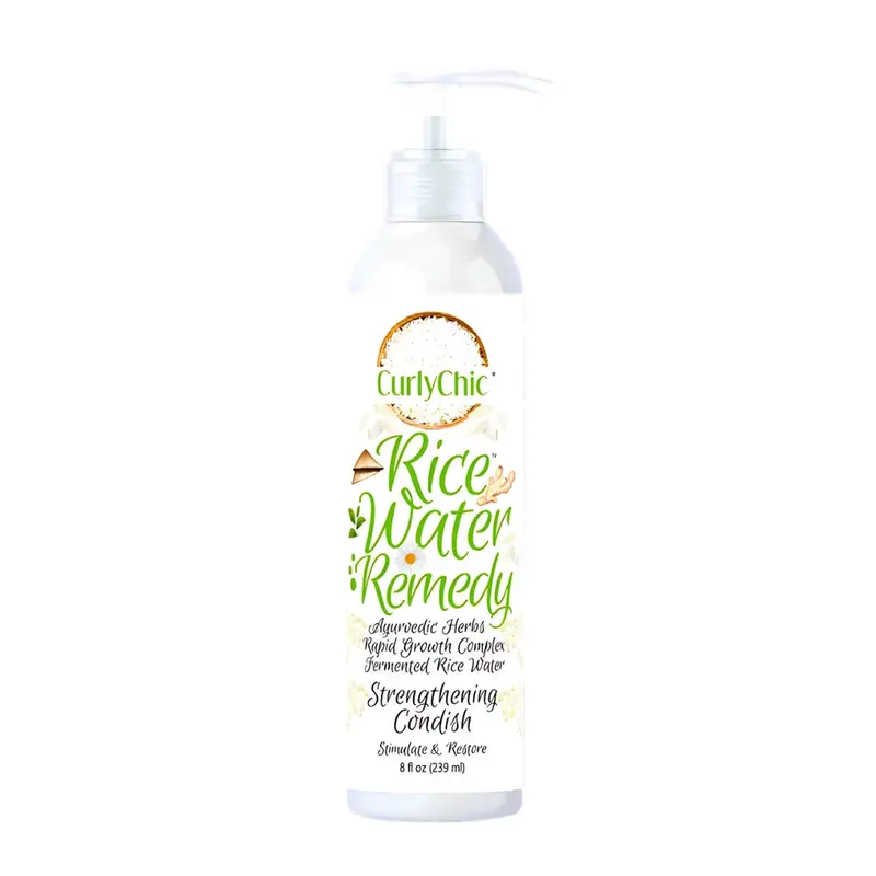 Curly Chic Rice Water Remedy Strengthening Conditioner – Hydration & Growth | 8 Oz 1