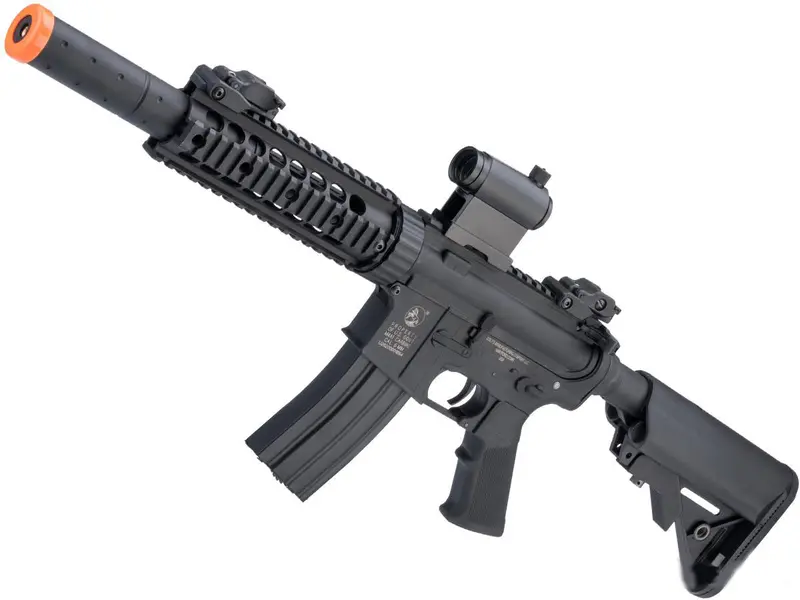 Cybergun Colt Licensed Sportline M4 Cqb-R Airsoft Aeg Rifle (7" Rail) - Black 1