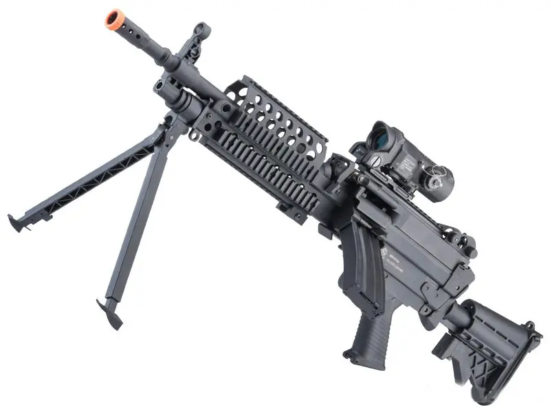 Cybergun Fn Licensed M249 Mk46 "Featherweight" Airsoft Machine Gun - 400 Fps 1