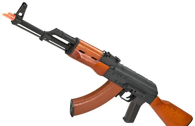 Cyma Full Metal Cm036a Akm Airsoft Aeg Rifle - Real Wood 1
