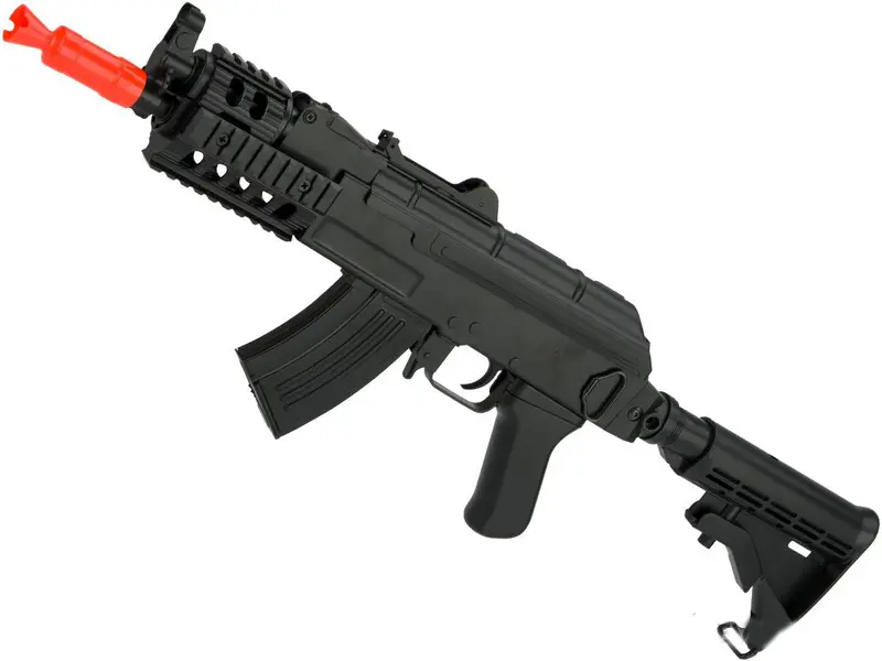 Cyma Sport Full Size Ak Beta Spetsnaz Airsoft Aeg Rifle W/ Ris & Le Stock - Black 1