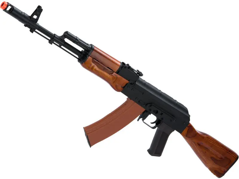 Cyma Standard Ak Airsoft Aeg Rifle W/ Stamped Steel Receiver & Real Wood Furniture 1