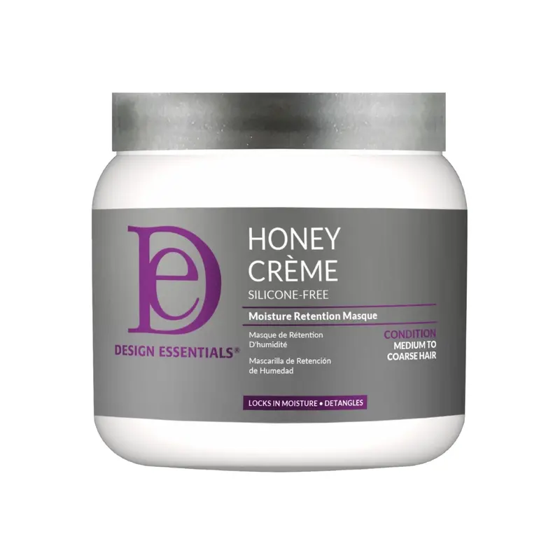 Design Essentials Honey Crème Moisture Retention Masque | Deep Hydrating Hair Treatment – Choose Size 2