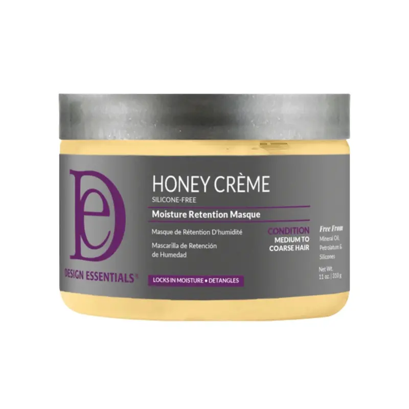 Design Essentials Honey Crème Moisture Retention Masque | Deep Hydrating Hair Treatment – Choose Size 2
