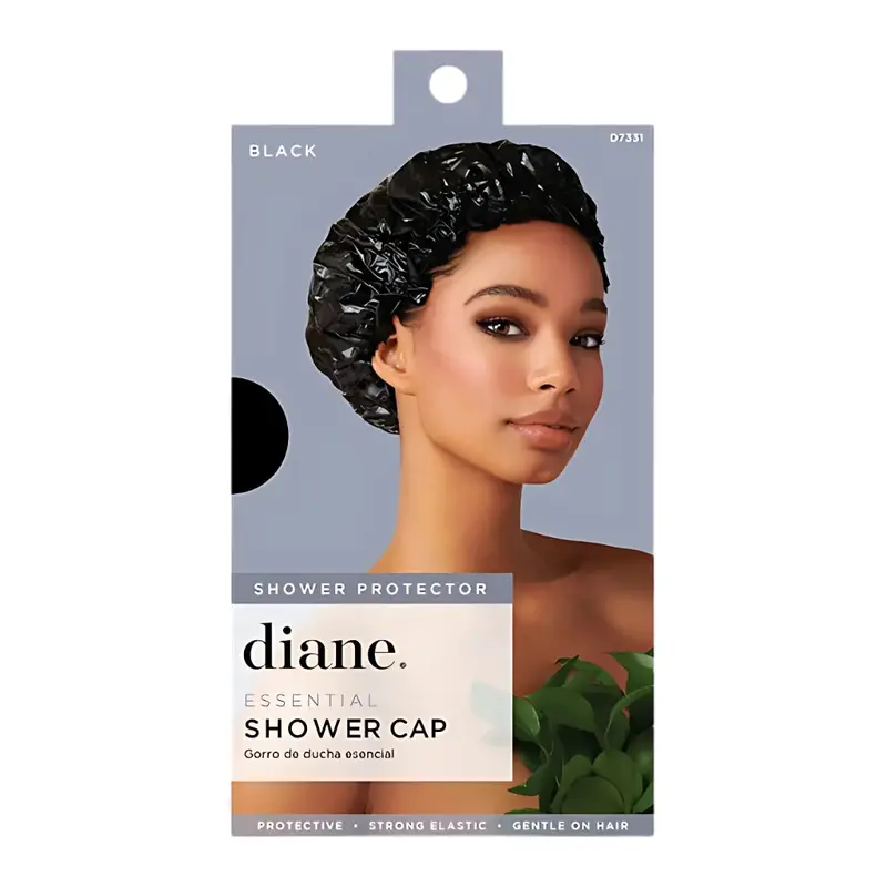 Diane Essential Shower Cap Waterproof Hair Cap | Vinyl Shower Cap For Hair Protection & Style Maintenance 1
