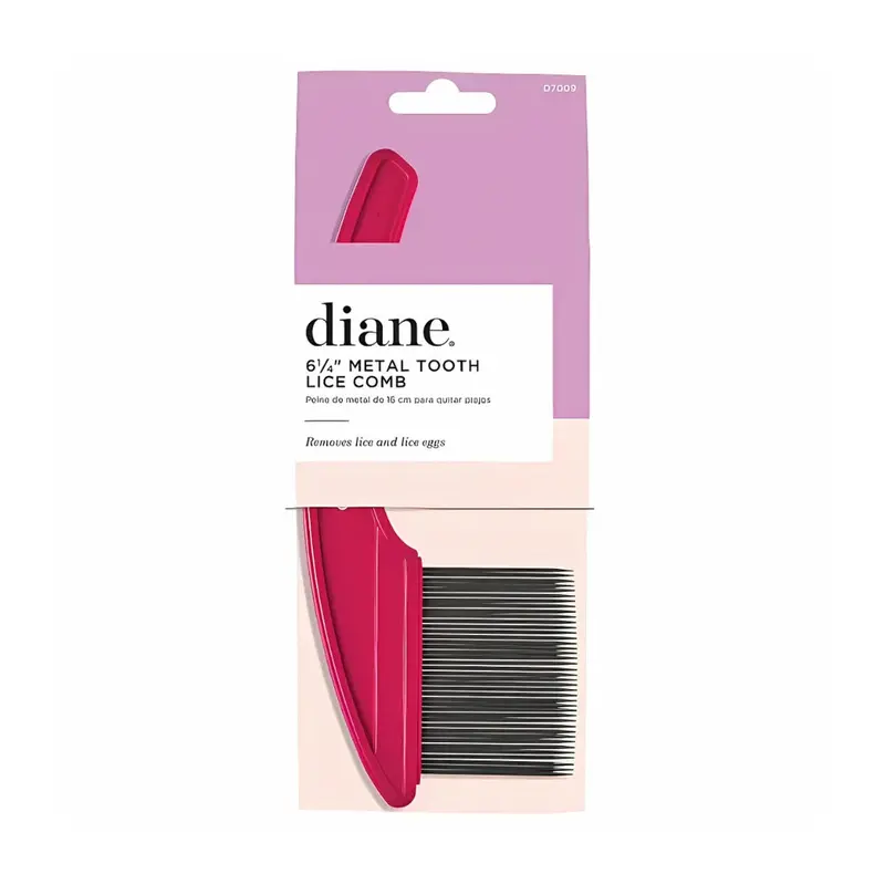 Diane Metal Tooth Lice Comb | Fine Tooth Nit Removal Comb For Hair & Scalp Care 1