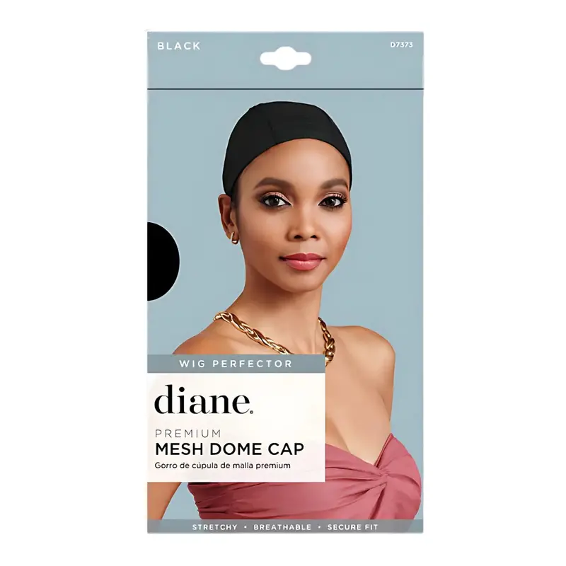Diane Premium Mesh Dome Cap Black | Breathable Wig Cap For Secure Fit & Hair Protection 1
