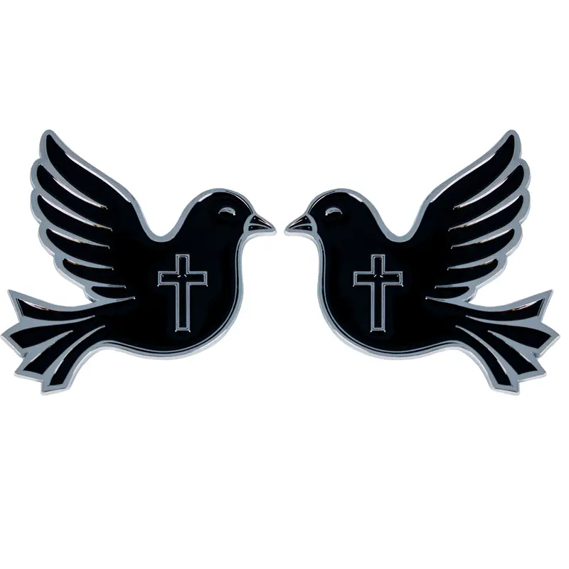 Dove Emblem - Left & Right - Chrome 1