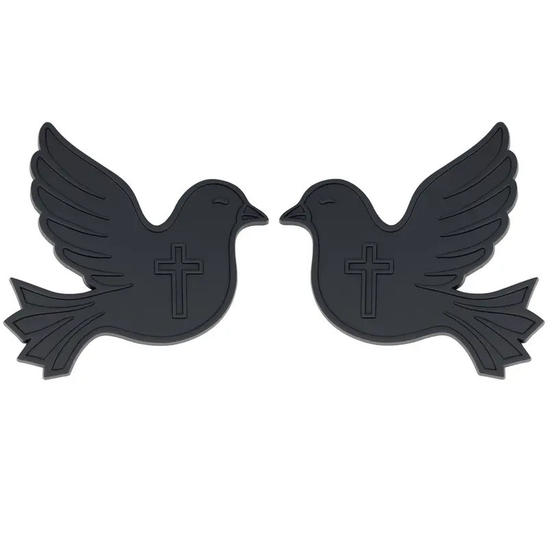 Dove Emblem - Left & Right - Matte Black 1