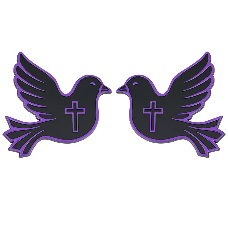 Dove Emblem - Left & Right - Purple 1