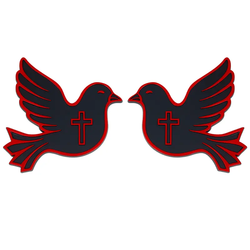 Dove Emblem - Left & Right - Red 1