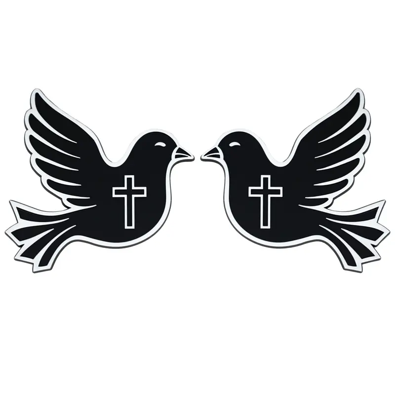 Dove Emblem - Left & Right - White 1