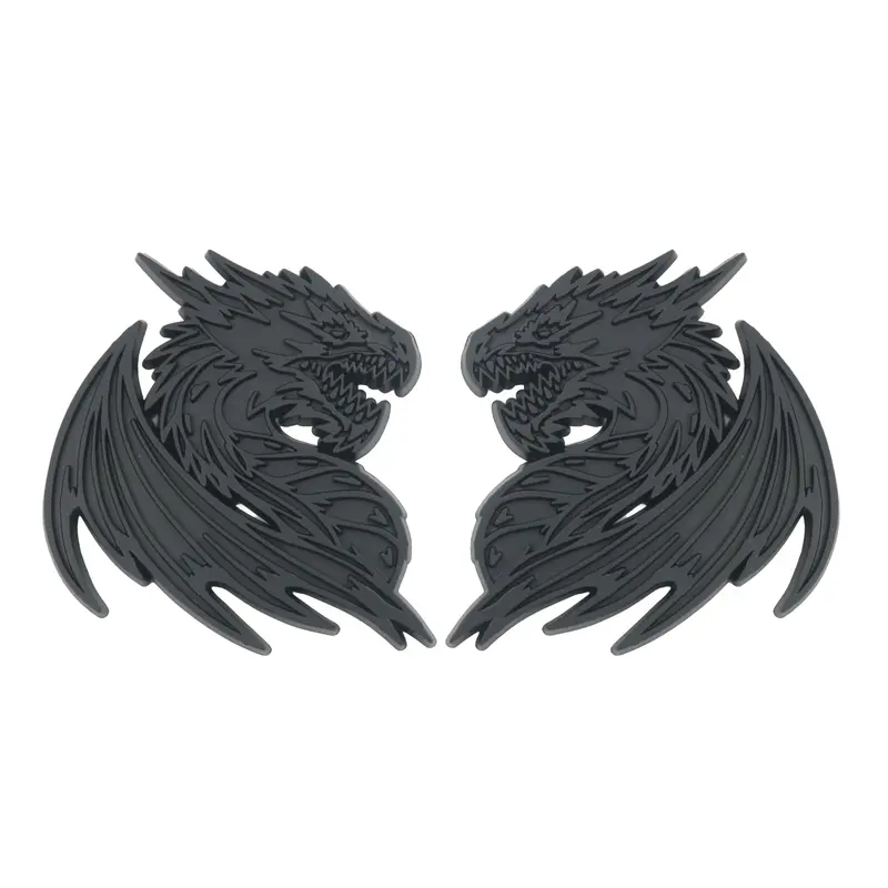 Dragon Emblem - Left And Right - Matte Black 1